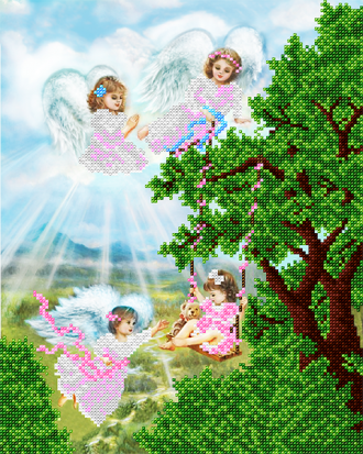 АК3-143 Ангелы дитя хранят 32х26