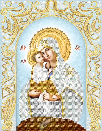 АС4-126 Почаевская икона Божией Матери 19х25