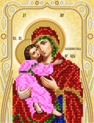 АС5-062 Владимирская икона Божией Матери 16,5х13