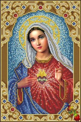 ИК3-0338 Непорочное Сердце Девы Марии (Под золотым сводом)25х37