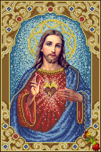 ИК3-0339 Святейшее Сердце Иисуса Христа(Под золотым сводом)  25х37