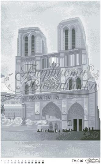 ТМ-016 Самый величественный Собор Франции (черно-белый) 39х61