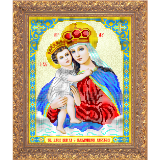 VIA 4222 Дева Мария с младенцем Иисусом габардин 20,5х25
