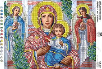 А3Р-008  Богородица и Иисус  По мотивам иконы О.Охапкина 36х27,5 