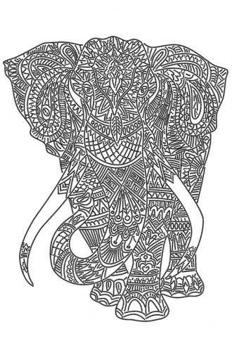 АХ2-042 Слон (на белом ) 49,5х32,5