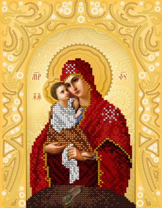 АС4-014 Почаевская икона Божией Матери 19х25