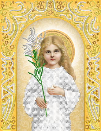 АС4-079 Икона Божией Матери Трилетствующая (золото) 19х25