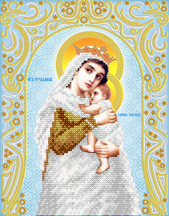 АС4-100 Пресвятая Богородица Отчаянных единая надежда серебро 19х25