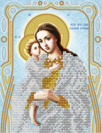 АС5-065 Икона Богородицы Взыскание погибших (серебро) 16,5х13