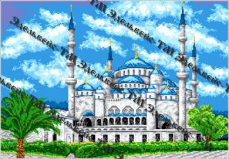 Г-6083 Голубая мечеть 56х39 полная зашивка