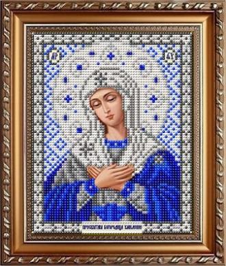 ИС-5049 Пресвятая Богородица Умиление в серебре 13,5х16,5