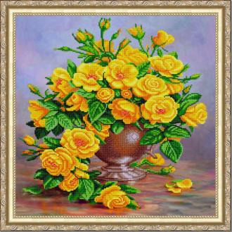 НИК 1391 Желтые розы 40х40 