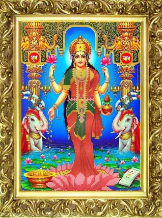 НИК 9603 Лакшми - богиня изобилия, процветания, богатства, удачи и счастья 30х39,5