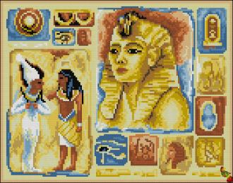 ПК3-3001 Египетская фреска 32,6х25,5 полная зашивка