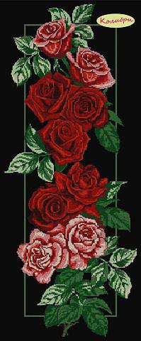 КЛ-0160 Розы (панель)-(3) 36х86