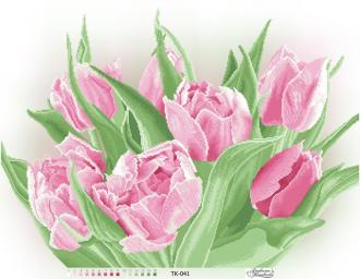 ТК-041 Розовые тюльпаны 78х58
