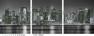 ТМ-009 Нью Йорк, панорама Манхеттена 3 части по 32х36