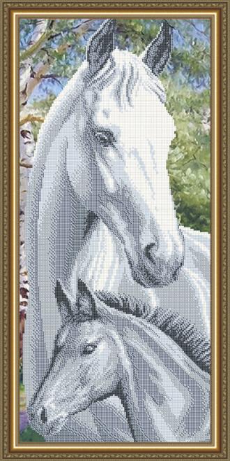VKA 3097 Лошадь с жеребенком 25х55